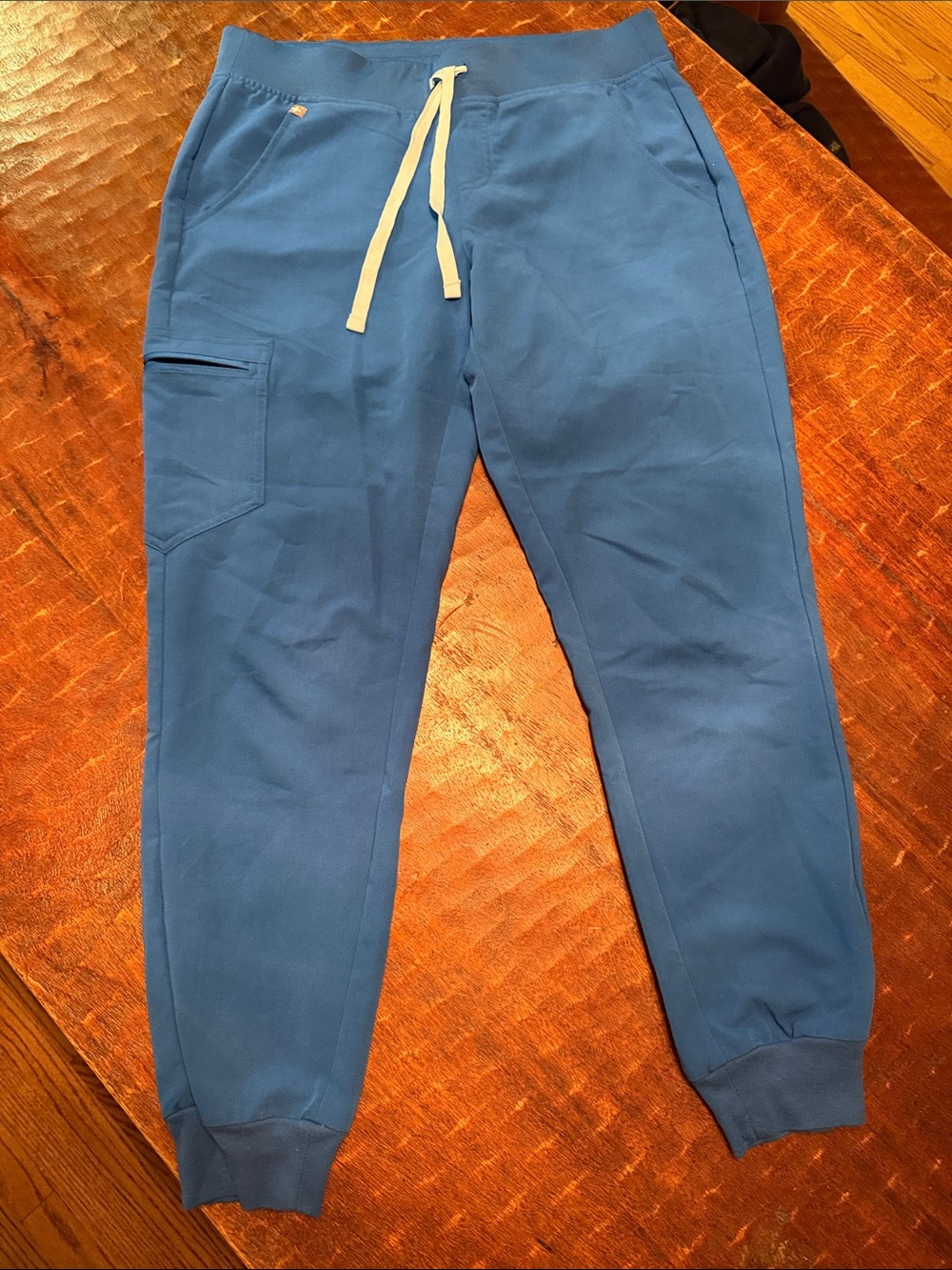 Figs Women's Slate Blue Joggers with light blue Drawstring